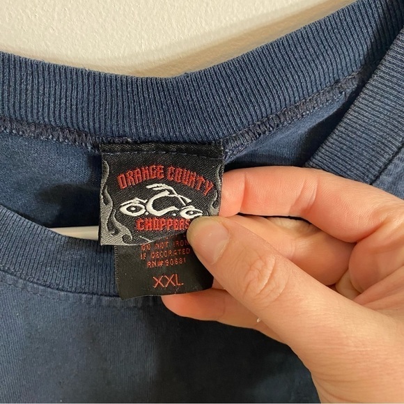 Orange County Choppers Tank Top XXL Vintage Blue Motorcycles Men’s - Picture 3 of 4